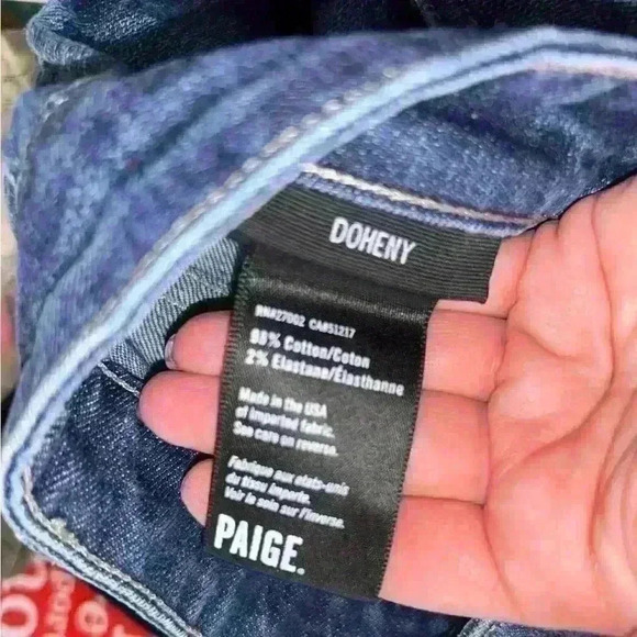 Paige Doheny black label Straight Leg medium Wash Jeans - Picture 5 of 6